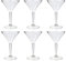 YöL 6X Martini Cocktail Glasses Set Clear Reusable Plastic Cup Summer Party Picnic