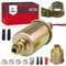 CarBole Pompa Carburante Elettrica 5-9 PSI,Pompa di Benzina Universale Adatta per Diesel e Benzina con Filtro Carburante,Filo di Rame Puro,Dimensioni di Ingresso e Uscita di 8mm,Oro