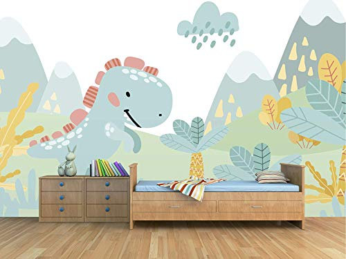 Oedim Fotomural Infantil Vinilo para Pared Dinosaurio | Mural | Fotomural Vinilo Decorativo |350 x 250 cm | Decoración comedores, Salones, Habitaciones