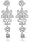 Banemi Statement Ohrringe, Ohrringe für Frauen Vintage Blume mit Cubic Zirkonia Friktion Back Ohrstecker Partyschmuck