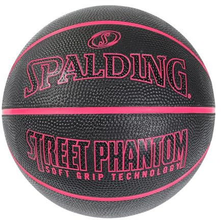 Spalding 84-670J Street Phantom, Black x Pink, No. 5, Basketball, Basketball