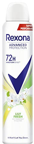 Rexona Lily Fresh Antitranspirant für Damen, fortgeschrittener Schutz, 72 Stunden, 200 ml