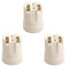 LEDSone Keramik-Porzellan ES27 E27 Edison-Schraube Wärme Vintage Lampe Halter mit Halterung (3 Stück, Form 3) (Stil 1, 3er-Pack)