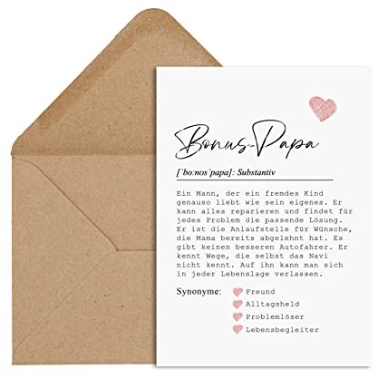 Nastami Postkarte DEFINITION inkl. Briefumschlag (Bonus-Papa)