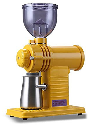 Electric Coffee Grinder Mill Conical Burr Coffee Grinder with 10 Adjustable Grinding Coarse Grind Size Settings Dose Control for Brewing Espresso, French Press & Turkish Coffee (Color : Yellow)