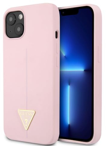 Guess GUHCP14MSLTGU Hard Case for iPhone 14 Plus 6.7 Inch Purple/Purple Silicone Triangle