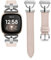 Wearlizer Lederarmband Kompatibel mit Fitbit Sense Armbänder/Versa 3/Versa 4/Sense 2 Armbänder Damen, Dressy Lederband mit D-Shape Metallschnalle für Versa 3/Sense Smartwatch