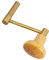 SELVA Kurbelschlüssel für Regulateur, aus Messing mit Holzgriff, Größe:4.00 mm