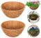 Riare 2 Stück Ø30cm Natürliche Runde Kokosfaser Liner Kokoseinlage Hängende Körbe für Garten Blume Gemüse Pflanzgefäß Blumentopf (2, 12inch)