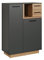 trendteam smart living - Synnax - Kommode - Anthrazit/Evoke Eiche - Garderobenschrank mit ingesamt 6 Fächern - (BxHxT) 80 x 113 x 40 cm - 2 Schubladen für Kleinigkeiten - kratzfest