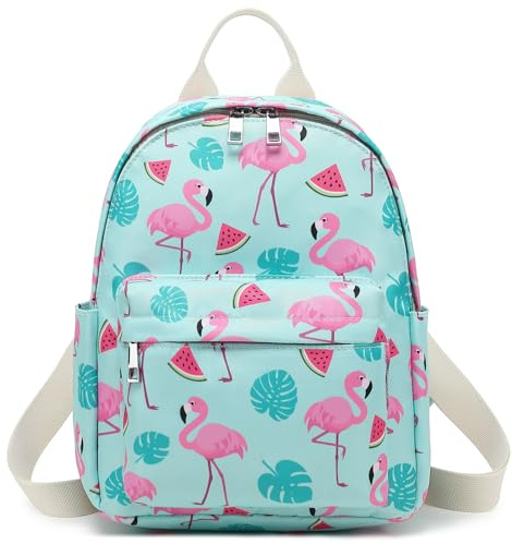 Mimfutu Flamingo Rucksack Damen Klein, Wasserdicht Mini Rucksäcke für Mädchen