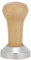 Stainless Steel Flat Base Wooden Handle Coffee Tamper, 51mm Coffee Powder Press Tamper, Coffee Grounds Barista Cafe Machines Accessory for Home Office(Wood Color1)