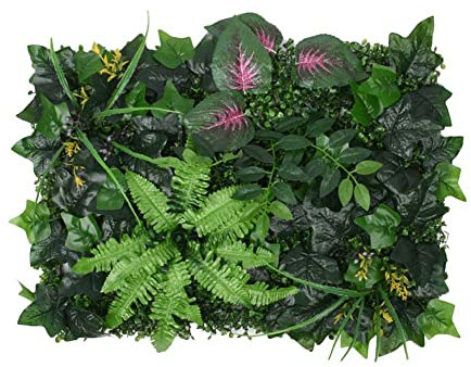 EHOTER Künstliche Hecken, Sichtschutz-Paneele, 60 x 40 cm, hochwertige künstliche Wandpaneele, Garten, Privatsphäre, Schutzwände, Kunstpflanze, Wandhintergrund für Zuhause, Hinterhof, Dekoration (A)