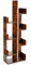 SFAREST Tree-Shaped Bookshelf, 8-Tier Floor Standing Bookcase with Anti-toppling Device and Side Panel, Home Office Magazines Storage Dispaly Organiser Unit for Living Room Study Room (Brown)