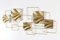 Wackadoo Wanddekoration Gold aus Metall Wanddeko Wohnzimmer, 3D Metallbilder, deko wand (Eckig)