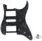 ROZILO Strat HSH Pickguard Schlagbrett Schlagbrett mit Schrauben für amerikanische/mexikanische Standard-Stratocaster, moderner Stil, Ersatzgitarre, Black Pearl