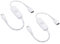 PATIKIL Micro-USB Prolunga Cavo con ON/Off Interruttore, 2pz Femmina Maschio Prolunga Cavi Dati Alimentazione Adattatore Supporto Controller per Fan LED Strisce, Bianco