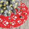 Figarge 90cm Weihnachtsbaum Decke,Weihnachtsbaumdecke Rund Weihnachtsbaum Rock Christbaumdecke Christmas Tree Skirt mit Schneeflockenmuster Christbaumdecke für Weihnachten, Urlaub, Party (Rot2)