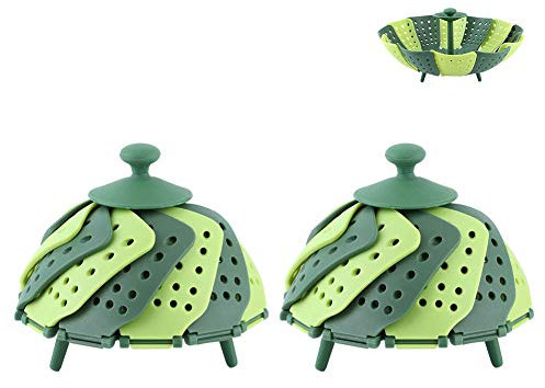 2 Piezas Vendidas Cesta De Vapor Plegable, Cesta De Vapor Plegable De Silicona, Cesta De Vapor Plegable, Cesta De Vapor De Loto De Ocio Para Cocer Al Vapor Alimentos Y Verduras Cesta De Vapor Plegable