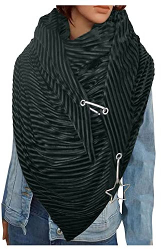 GBEN Damen XXL Strick Dreieck Schal großen Schals Halstuch Frauen Winterschal Herbstschal Poncho Lauschig Strickschal Einfarbig Wrap Schal Lange Stola Damenschal (SA-Green, One Size)