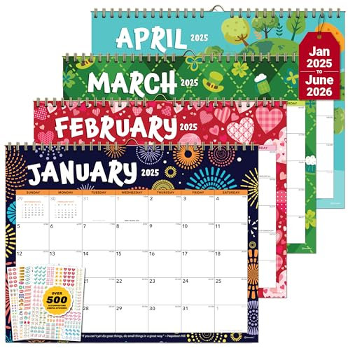 Decorably 18 Months Refrigerator Calendar 2024 Magnetic Calendar July 2024 to Dec 2025, 11x8.5in Calendar 2024 Magnetic Fridge, Magnet Calendar for Fridge 2024, Magnetic Paper Calendar for