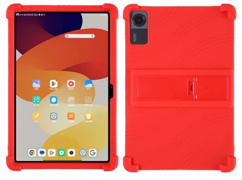 GYDQQKJ per Xiaomi Mi Pad 4 (8.0) Custodia, Rosso Ultrasottile Silicone Case TPU Shell Morbida Sottile Protettivo Copertura Antiurto Cover per - Rosso