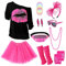 Metaparty Déguisement des Années 80 Accessoires pour Femme, Carnaval Halloween Noël - Style 1, XL