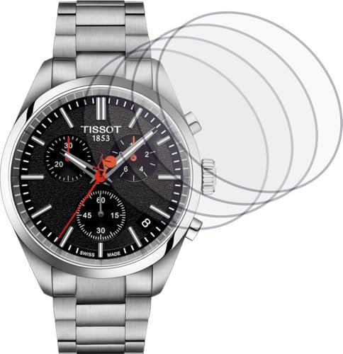 4ProTec | 4x für Tissot Herrenuhr PR 100 - Schutzfolie KLAR transparent