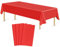 Bouiexye 4 Stück Einweg Tischdecken 137 x 274 cm Tischdecke aus Kunststoff Rot Rechteckige Tischabdeckung Gartentischdecke für Gastronomie Party Hochzeiten Grillen Picknick