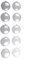 Set di 10 palline piatte in plastica trasparente per matrimoni, caramelle e Natale, 7 cm
