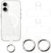 LunarCharm 2 Stück Telefon Halteband Patch mit 2 Metall federring, Transparent Handy Lanyard Pads Tragbar Handy Lanyard Patch für Handy Ersatzteil, Handykette Universal Pads