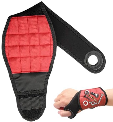 Magnetischer Schraubenhalter für das Handgelenk, tragbarer Schraubenhalter | mit starken Magneten, Handwerker-Werkzeug, -Armband, Handgelenkstütze für