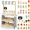 Mamabrum Holz Eisdiele für Kinder 3+, Rollwagen mit EIS, Spielen, Dezentes Design, Reichhaltige Accessoires, Entwickelt Kreativität und Soziale Fähigkeiten