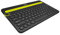 Logitech K480 kabellose Multi-Device Bluetooth-Tastatur für Windows, macOS, iPadOS, Android oder Chrome OS, PC, Mac, Laptop, Smartphone, Tablet, Russisches QWERTY-Layout - schwarz [Bulk]