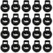 WOLMIK 20 Stück 1-Loch Kordel Stopper, bis Ø 6 mm Kordeln, Rund Einloch Kordelklemme aus Kunststoff, Schwarz Schnurstopper, Band Klemme für Jacke Sportkleidung Rucksack Gummikordel Stopper