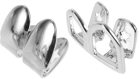 VALICLUD 1paar Hip Hop Zahngrills Polierte Glatte Oberfläche Für Einzigartige Zahn-dekoration Für Cosplay Partys Und Auftritte Komfortable Und Stilvolles Design