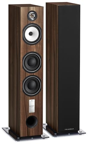 TRIANGLE - Hi-Fi-Standlautsprecher Antal EZ - Belastbarkeit 120 W - Wirkungsgrad 92 dB/W/m - Vielseitig für Musik und Heimkino - 200 x 1090 x 345 mm - Kastanie (Paar)