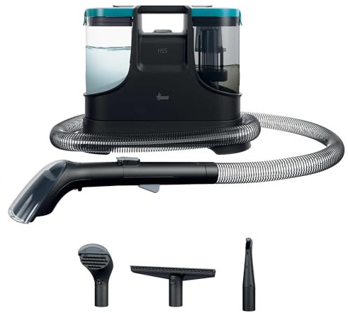 Hoover Nettoyeur Détacheur Shampouineuse Compact HS5 Cold, lave Tapis, Moquette, Canapé, Tissus, Sièges Voiture, Puissant 400W,Accessoire spécial Vitres, Double Réservoir, Idéal Animaux HS5Z00