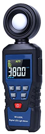 Belichtungsmesser, Digital Photometer fotografischer Beleuchtungstest-Photometer Handheld LED Photometer Daten Retention Präzisionsphotometer Geeignet for Supermärkte, Strände, Farmen(BCL620L)