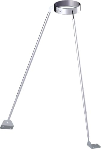 Roof Brace kit for 5 inch and 6 inch Twin wall Flue Pipes. Roof Bracing Solution for Twin wall Flue Chimneys that Stand Over 1.5 metres Above the roof.