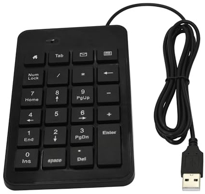 Riertostng USB-kabelgebundene numerische Tastatur 5FT, 23 Schlüssel multifunktionale numerische Tastatur, für Buchhaltung, Finanzen, Supermärkte, Banken, etc.