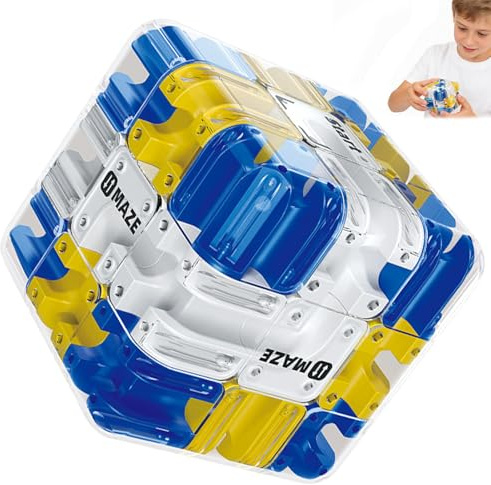 POP lina 3D-Labyrinth-Würfel-Puzzle, 3D-Labyrinth Puzzlewürfel Spielzeug, Herausforderung Spiels Zauberwürfel-Kugel für Erwachsene und Kinder, Gehirntrainingsspielzeug zum Stressabbau (6.9cm)