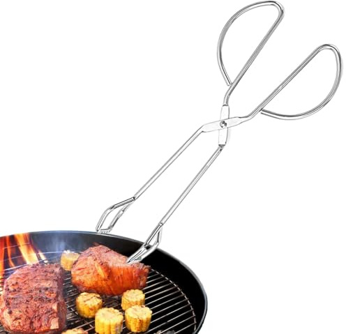 BBQ Tongs for Grill | Ergonomic Handle Non-Stick Kitchen Gadgets | Heavy Duty Locking Tongs | for BBQ Grill Bakery Backyard Picnic Camping Restaurant Hotel