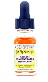 Dr. Ph. Martin's Radiant Concentrated Water Color, 0.5 oz, Sunshine Yellow (43D)