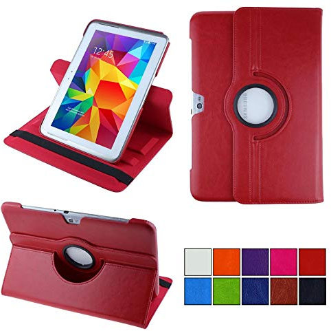 COOVY® 2.0 Custodia per Samsung Galaxy Note 10.1 GT-N8000 GT-N8010 GT-N8020 SMART 360° GRADI DI ROTAZIONE COVER SUPPORTO PROTEZIONE CASE | rosso