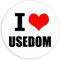 Kiwistar - Autoaufkleber - 5x5 cm - außen klebend - I love Usedom für Auto, Laptop, Fahrrad, LKW, Motorrad Aufkleber mehrfarbig Sticker Decal