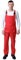 Roadmaster Bib and Brace Dungaree Overalls Painters Suit for Decorators Builders, Red, S