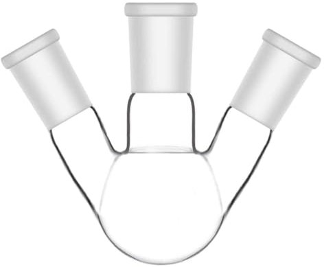StonyLab Borosilicaté Verre 3 COL Rond Fond Flasque RBF, Ballons de Laboratoire 3 Neck Round Bottom Flask avec 24/40 Centre et côté Standard Fuseau Extérieure Joint - 50ml