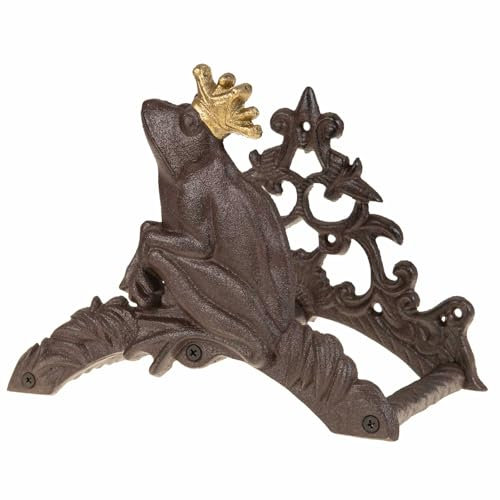 SIDCO Schlauchhalter Gußeisen Froschkönig Gartenschlauchhalter Wandschlauchhalter