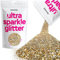 Hemway Ultra Sparkle Glitter - Gold Silver | Fine Metallic Flakes for Resin & Epoxy Crafts | Supplies for Tumblers, Festival, Hair, Face, Body, Eye & Nail Art Decoration | 100 g